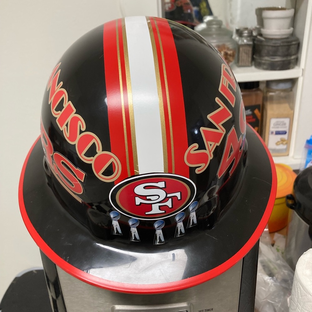 Custom made osha approved Hardhats any sports or teams